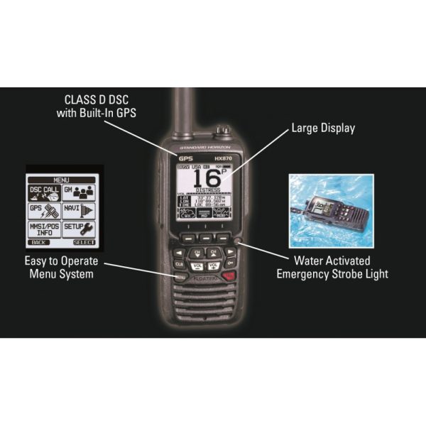 Radio Marino VHF Portátil HX-870 - Standard Horizon - Image 3